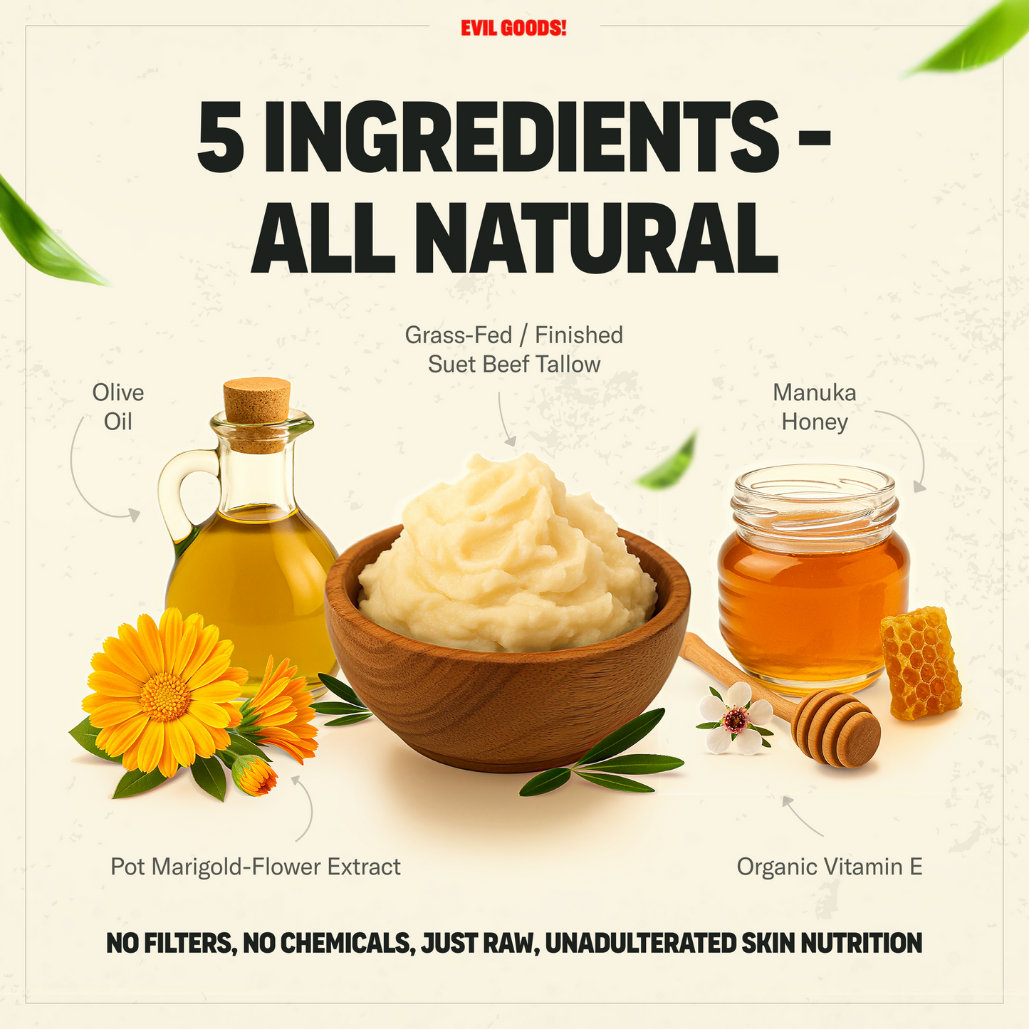 Honey Beef Tallow Moisturizing Balm